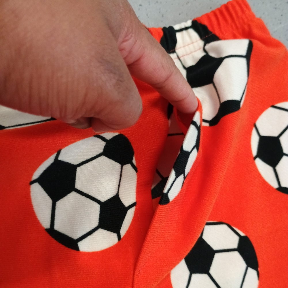 Screaming Mercy Boy Orange & Soccer Ball Print Sleepwear Loungewear Pajamas Pant - Picture 11 of 11